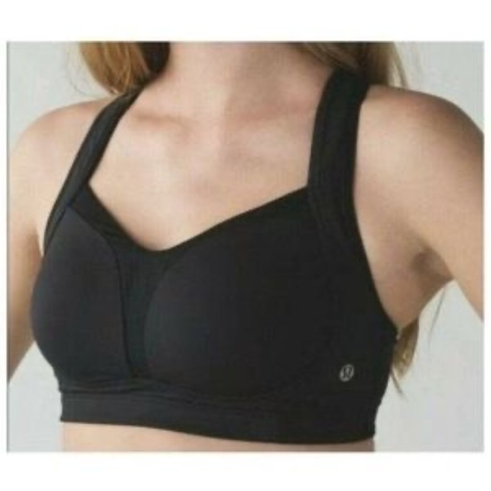 Lululemon Ta Ta Tamer Black Adjustable Sports Bra Size 34DD